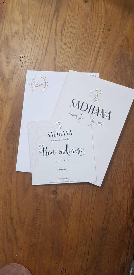 Les cartes cadeaux bien-être Sadhana Volx